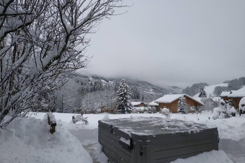 A4 Km De Megeve Tres Joli Studio Avec Jacuzzi ,Vue Sur Les Montagnes Au Calme Пра-сюр-Арлі Екстер'єр фото